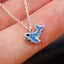 Childrens 925 Solid Sterling Silver CZ Whale Necklace Carousel 1