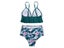 Maternity Two Piece Bikini Set V Neck Ruffle Pregnancy Monokini Swimsuit Carousel 4
