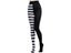 FCCEXIO Women's Striped Yoga Leggings Goth Style Long Tights Carousel 8