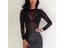 Sexy Women T Shirt See Through Transparent Mesh Tops Long Sleeve Sheer Slim Carousel 3