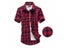 Red Black Plaid Short Sleeve Men's Shirts For Summer Fashion Carousel 6
