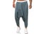 Men's Linen Cross-Pants Solid Black HipHop Joggers Wide Legs Carousel 8