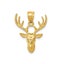 14k Yellow Gold Polished Deer Head Pendant, 23x18mm Carousel 1