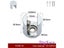 4pcs/lot Glass Clamp Glass Plated Brackets Zinc Alloy Chrome Finish Shelf Carousel 11