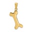 14k Solid Gold Polished Dog Bone Charm, 34x19mm Carousel 1