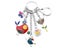 Bonsny Enamel Alloy Key Chain For Women Girl Bag Charm Pendant Jewelry Carousel 3