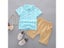 Boy Children's Summer Clothes Set Shirt Shorts 0-5 Year Old Fish Hook Football Carousel 9