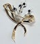 9ct Hand Finished Sapphire & Diamond Floral Brooch Carousel 3