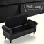 Storage Ottoman Stool Arm Bench Seat 132cm Velvet Black Carousel 9