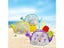 5 Colors Netted Bag Beach Shell Bag Sand Play Summer Pool Zipper Bag W/ Carousel 6