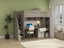 Ohio White & Grey Single Loft Bunk With Desk, Wardrobe & Shelving - SAMPLE SET Carousel 4