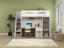 Ohio White King Single Loft Bunk With Desk, Wardrobe & Shelving Carousel 3