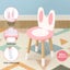 1 Set Of Kids Dressing Table Wooden Bunny Pink Carousel 6
