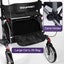 Upright Rollator Walker With Forearm Rest Supports Mobilty Aid With Seat Grey Carousel 10