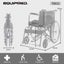 Folding Manual Wheelchair Self Propelled 24 Inch Rear Wheels Chrome Steel Fra... Carousel 2
