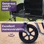 Folding Manual Wheelchair Self Propelled 24 Inch Rear Wheels Chrome Steel Fra... Carousel 7