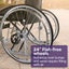 Folding Manual Wheelchair Self Propelled 24 Inch Rear Wheels Chrome Steel Fra... Carousel 8