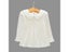 Girls White Cotton Lace Shirts Autumn Long Sleeve Turn-down Collar Tops 6-12 Carousel 6