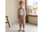 Children's Khaki Striped Suit Set Boy's Suspenders Long Shorts Vest Shirt Carousel 7