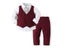 Kids Boy Gentleman Clothing Set Long Sleeve Tie Shirt Waistcoat Pants Toddler Carousel 5