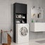 Washing Machine Cabinet Black 64x25.5x190 Cm Engineered Wood Nbbbxn Carousel 1