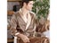 Men Silk Long-sleeved Big Size 5XL Bathrobe Geometric Print V-neck Satin Carousel 6