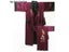 Burgundy Black Reversible Men's Satin Silk Two-face Robe Kimono Bath Gown Carousel 4