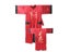 Burgundy Black Reversible Men's Satin Silk Two-face Robe Kimono Bath Gown Carousel 6