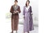 Men Extra Long Plus Size Warm Flannel Bathrobe Winter Women Jacquard Dressing Carousel 7