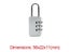 Nice 3 Digit Dial Combination Code Number Lock Padlock For Luggage Zipper Bag Carousel 1