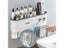 IZEFS Magnetic Adsorption Inverted Toothbrush Holder Toothpaste Dispenser Rack Carousel 4