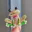 Playful Gold-Tone Frog Brooch with Colorful Rhinestone Accents Carousel 1