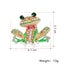 Playful Gold-Tone Frog Brooch with Colorful Rhinestone Accents Carousel 4