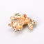 Playful Gold-Tone Frog Brooch with Colorful Rhinestone Accents Carousel 5