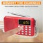 Mini Portable Radio AM FM Pocket Radio with MP3, LED Flashlight Carousel 3