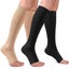 1pair Calf Compression Knee High Open Toe Socks for Women Carousel 2