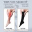 1pair Calf Compression Knee High Open Toe Socks for Women Carousel 5
