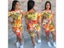 Women Tie Dye Casual Two-pieces Sportswear Female Fashion Short Sleeve Shorts Carousel 4