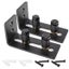 Carbon Steel Adjustable Black Powder Coated Bottom Floor Guide Stay Roller For Carousel 4