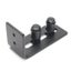 Carbon Steel Adjustable Black Powder Coated Bottom Floor Guide Stay Roller For Carousel 7