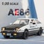 1:30 Simulation AE86 Metal Alloy Toy Car Diecasts & Toy Vehicles Decoration Carousel 1