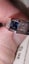 Men's Diamond and Sapphire Ring. 14ct White Gold Carousel 6