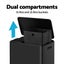 Pedal Bins Rubbish Bin Dual Compartment Waste Recycle Dustbins 40l Black Carousel 4