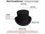 Wool Flat Top Hat Magician Cap Steampunk Hat In Black Luxury Carousel 6