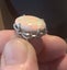 Large Natural Opal set in Platinum ring Carousel 8