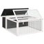 Rabbit Hutch Grey 117.5X97X47.5 Cm Solid Wood Pine Oixxni Carousel 5