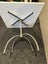 Square White Table 805mm x 805mm x 750mm high, chrome legs Carousel 3
