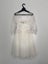White mid-length strapless dress Carousel 4