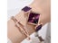 Women Square Watch Luxury Ladies Quartz Magnet Buckle Gradient Color Carousel 3