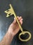 $1 reserve. Huge 14 inch vintage brass skeleton key. / castle key. Carousel 1